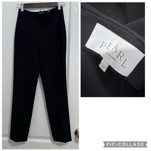 Pearl Black Slim aplastic waist trousers Pants size 00